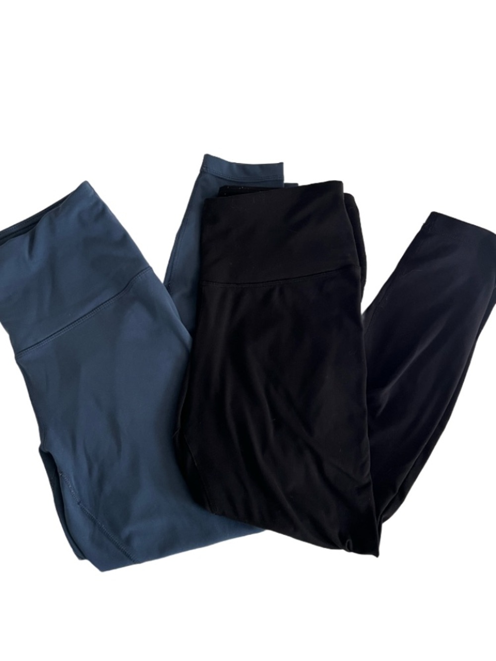 Yogalicious Blue and Black High-Waist Active Leggings Bundle